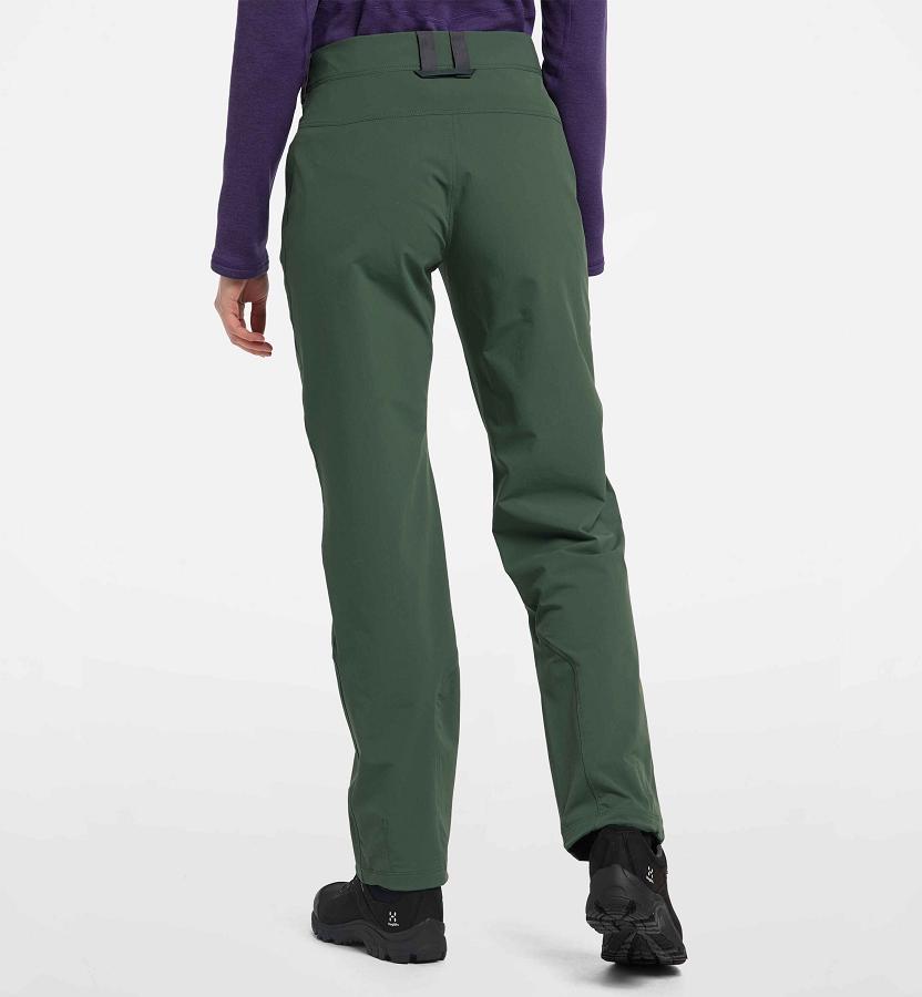 Haglöfs Womens Morän Softshell Pants Dark Green New Zealand 16839RTME